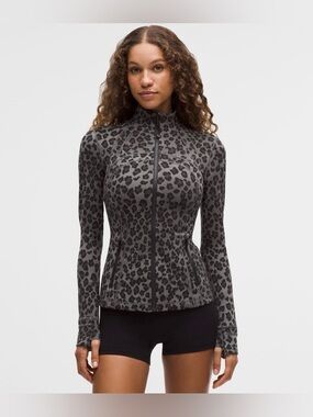 Lululemon Define Jacket Nulu True Leopard black multi 8